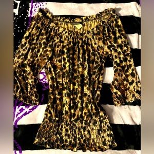 Y2K Vintage Animal Print Blouse